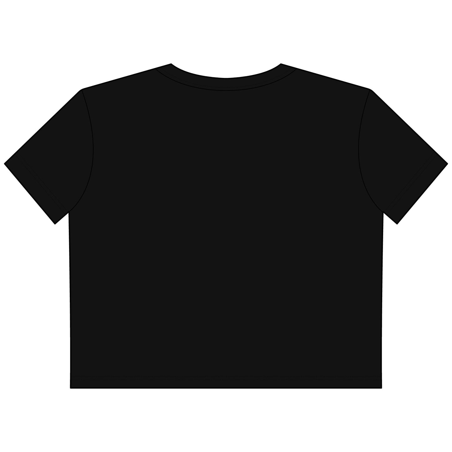 Cropped Tee — Vintage Portrait “Let Them Be Psychotic” Graphic