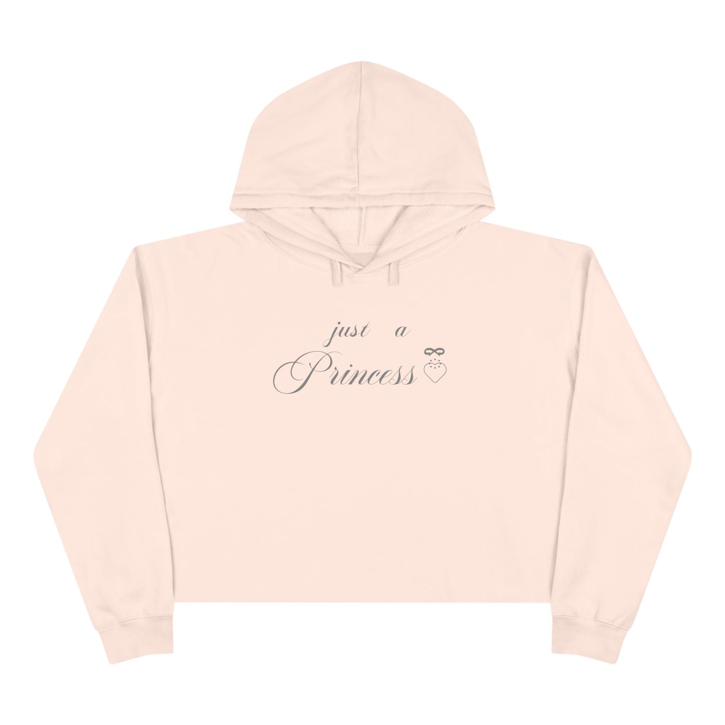 Princess Crop Hoodie — "Just a Princess" Pink Cropped Hoodie