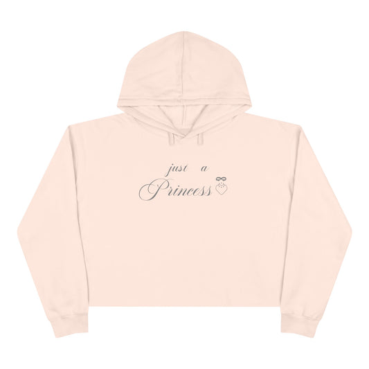 Princess Crop Hoodie — "Just a Princess" Pink Cropped Hoodie