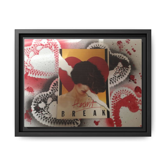 Heartbreak Pop-Art Framed Matte Canvas Print