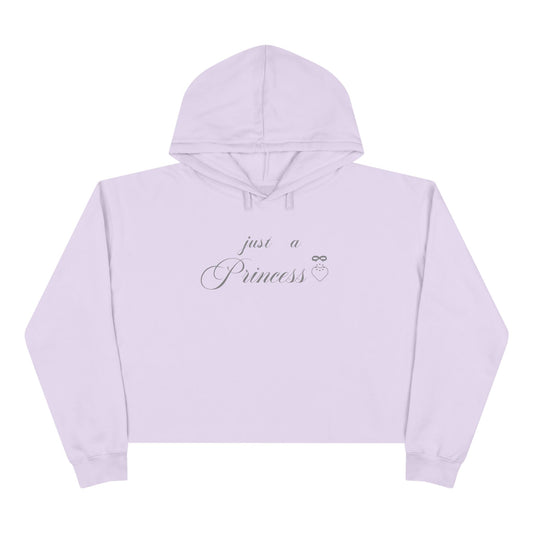 Princess Crop Hoodie — "Just a Princess" Pink Cropped Hoodie