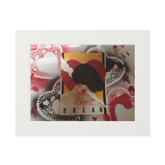 Heartbreak Collage Fine Art Print — Passepartout Matte Frame