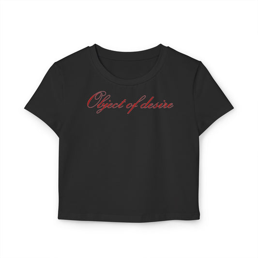 Object of Desire Crop Tee — Women's Butterfly Graphic Baby Tee