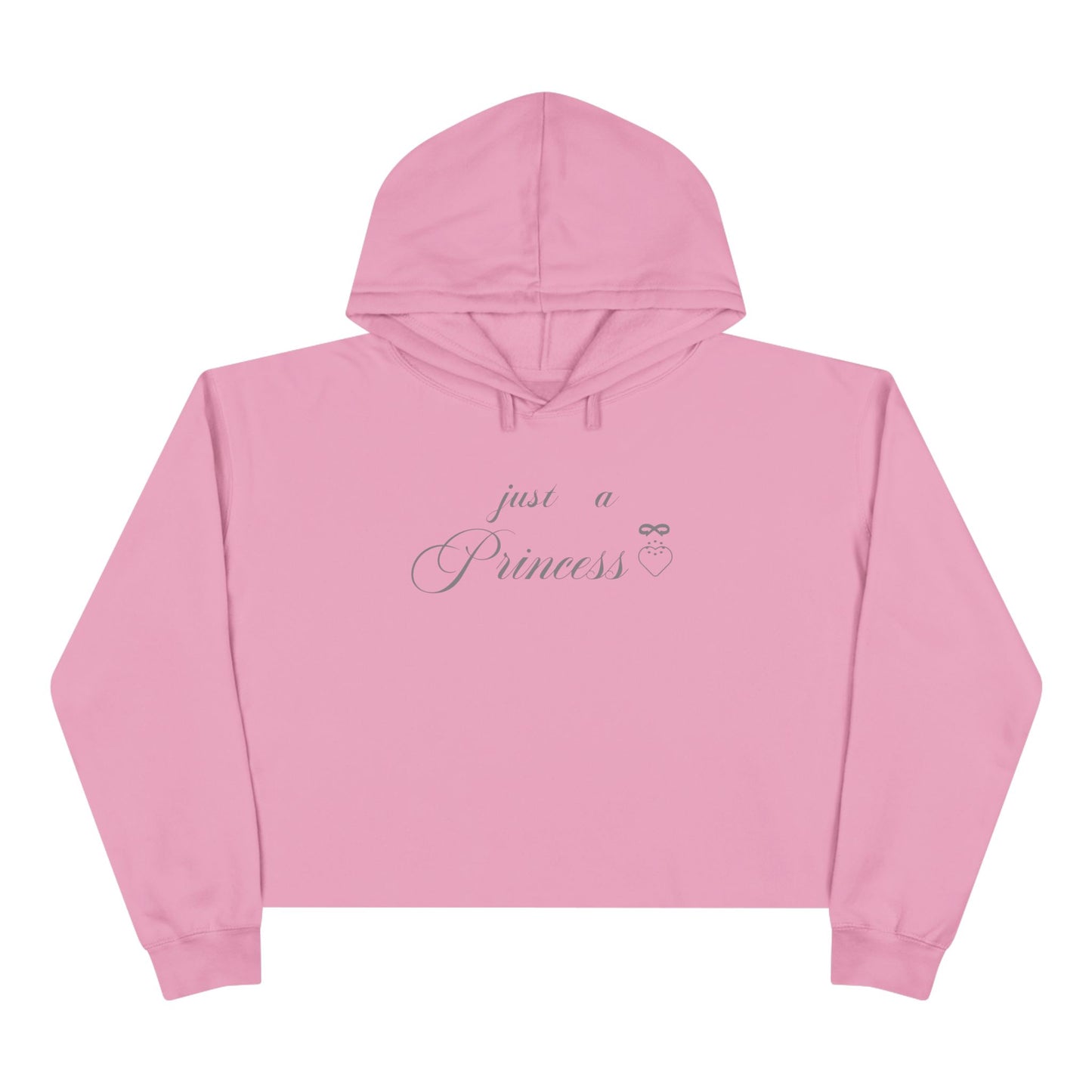 Princess Crop Hoodie — "Just a Princess" Pink Cropped Hoodie