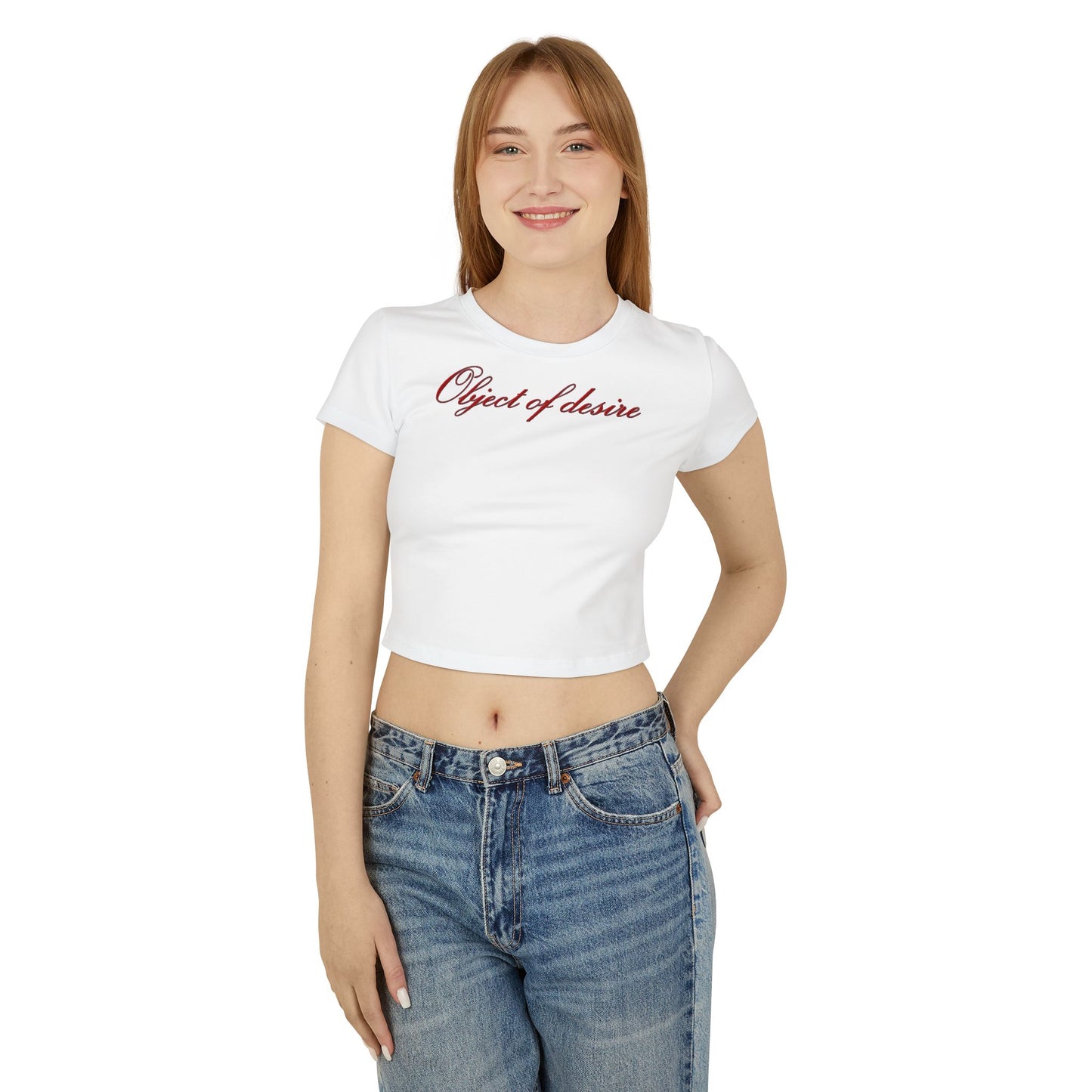 Object of Desire Crop Tee — Women's Butterfly Graphic Baby Tee
