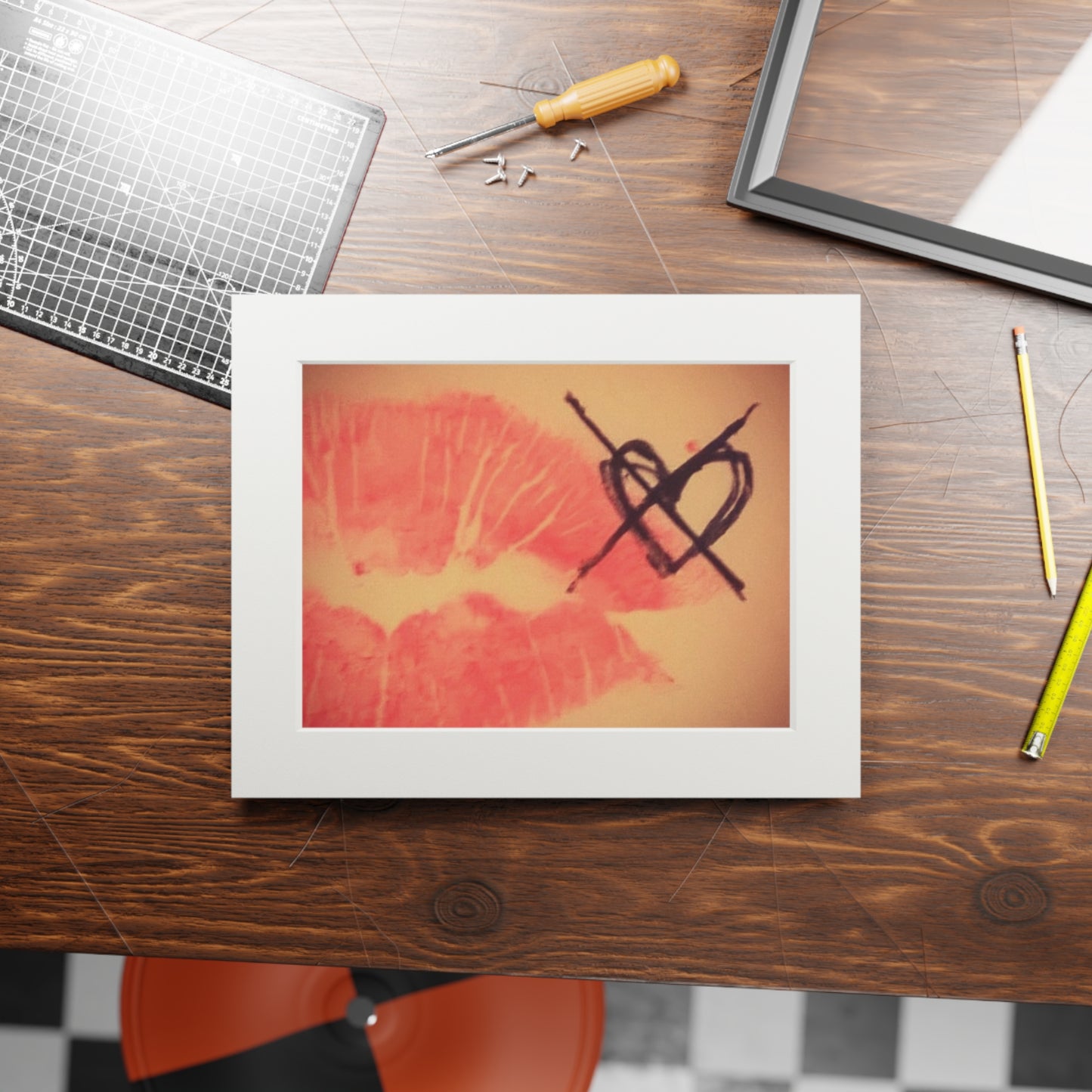Fine Art Print — Never been kissed Passepartout Mat)