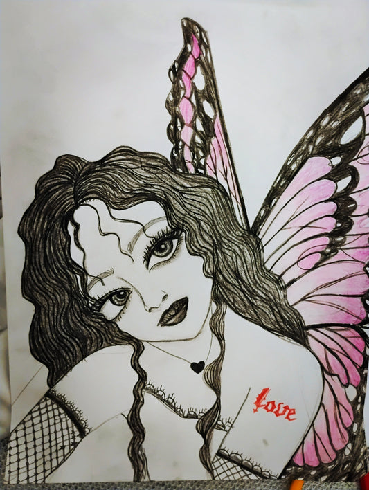 Butterfly Fairy Art Print - 8x10"
